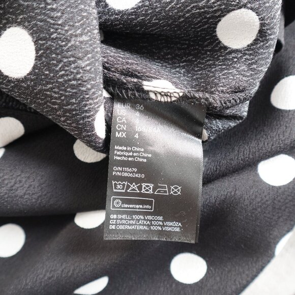 H&M Polka dot Long Sleeves Dress - Size US 4 - Picture 7 of 7